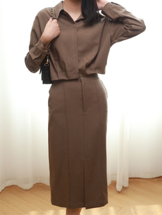 高腰开叉半身裙套装 简约垂感衬衫 轻熟风职业套裙 2026 LPIUTY