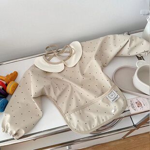 JULYMOLY儿童罩衣防水饭兜围兜宝宝吃饭围裙护衣女宝婴儿秋冬围嘴