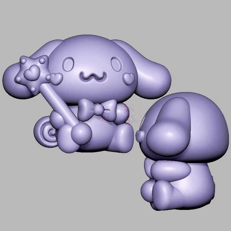 魔法棒玉桂狗三维立体图电脑圆雕雕刻图纸stl文件3d打印模型1226