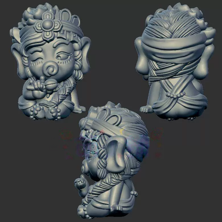 象神象宝象姐姐三维立体图3d打印stl文件圆雕图雕刻机3d模型2188