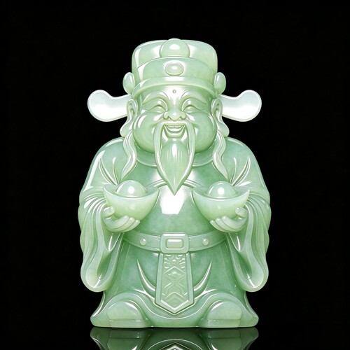 stl新款财神爷大摆件圆雕图电脑精雕图模型文件3d立体雕刻图RW047