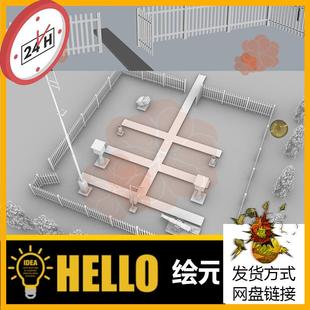 气象观测基站设施气象站 犀牛建模rhino/C4D/3Dmax/maya模型obj