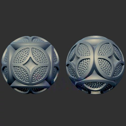 金钱珠招财铜钱珠子三维立体图圆雕图stl文件雕刻机3d模型1422