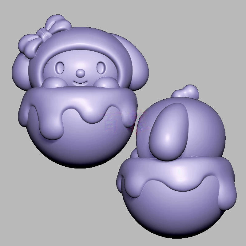 蜜罐美乐蒂三维立体图电脑圆雕雕刻图纸stl文件3d打印模型1757