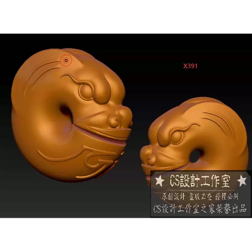玉龙猪精雕图浮雕图圆雕图立体图stl机雕木雕玉雕图3D打印obj文件