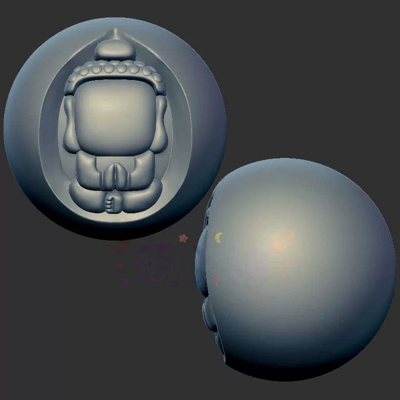 无相佛圆珠三维立体图3d打印stl文件圆雕图雕刻机3d模型2722