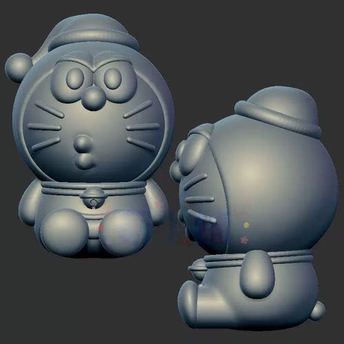 叮当猫哆啦A梦三维立体图3d打印stl文件圆雕图雕刻机3d模型2063