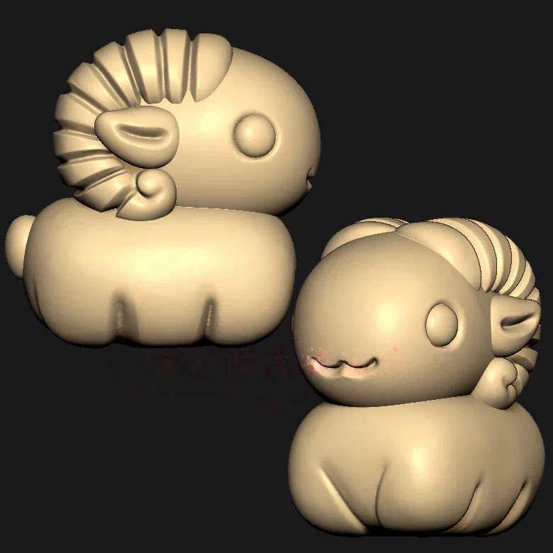 小绵羊生肖小羊三维立体图圆雕图纸stl文件雕刻机3d模型219