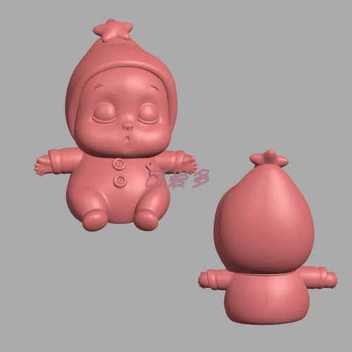 精雕图圣诞节星星人泡泡马特玩偶三维立体图STL 3D圆雕图1066