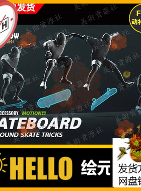 iClone动画Actorcore动捕数据Skateboard玩滑板滑滑板动作