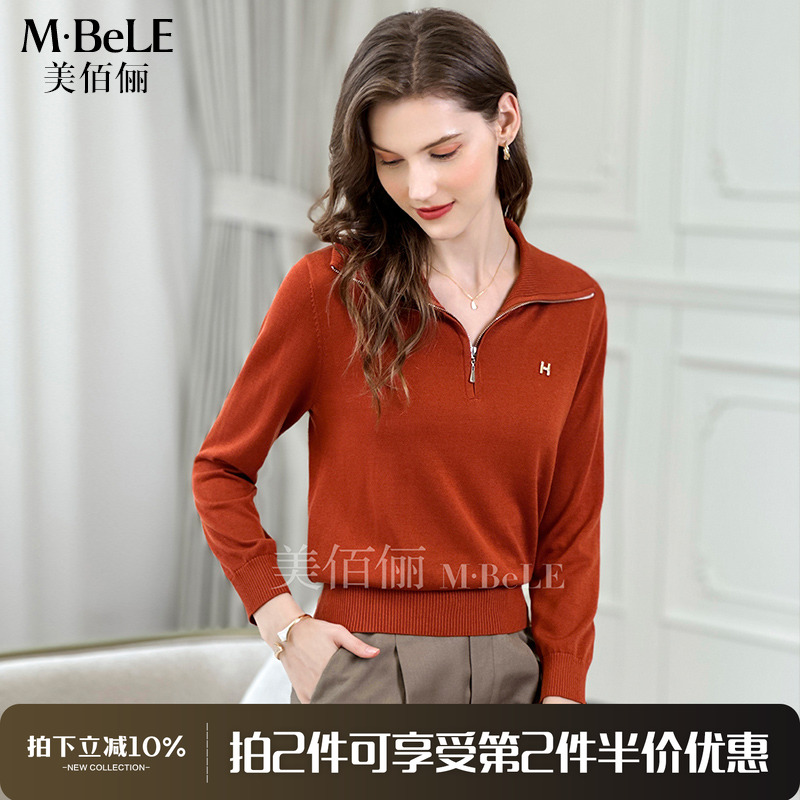 美佰俪2025春秋新款毛衫