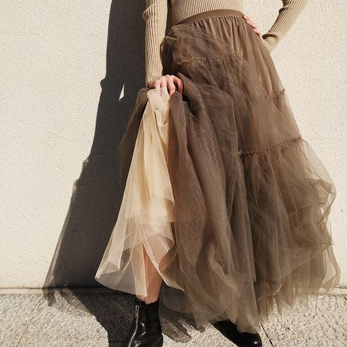 纱裙女半身裙2025仙女网纱裙