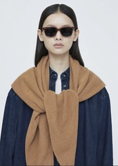 TT25新款Triangle Scarf羊绒三角设计披肩围巾加长超大颗粒质