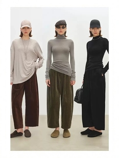 Row风温暖灯芯绒锥形阔腿裤 秋冬强推时髦复古松弛百搭奶奶裤