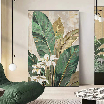 家大业大2025新款大芬村油画寓意好客厅装饰画手绘花卉肌理玄关画