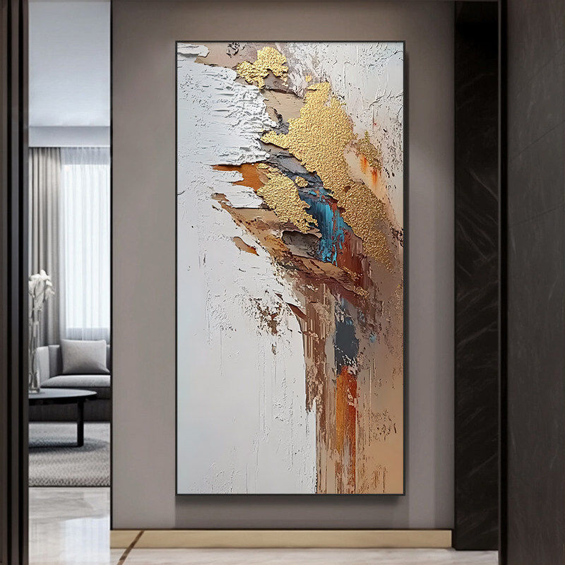 《金辉意象》赵无极抽象玄关走廊手绘油画挂画高级意式大芬村刀画