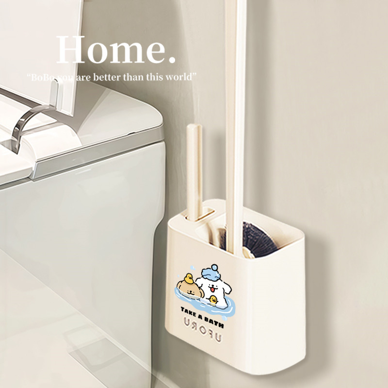 2025新款马桶刷家用无死角免打孔壁挂卫生间厕所长柄清洁刷带底座