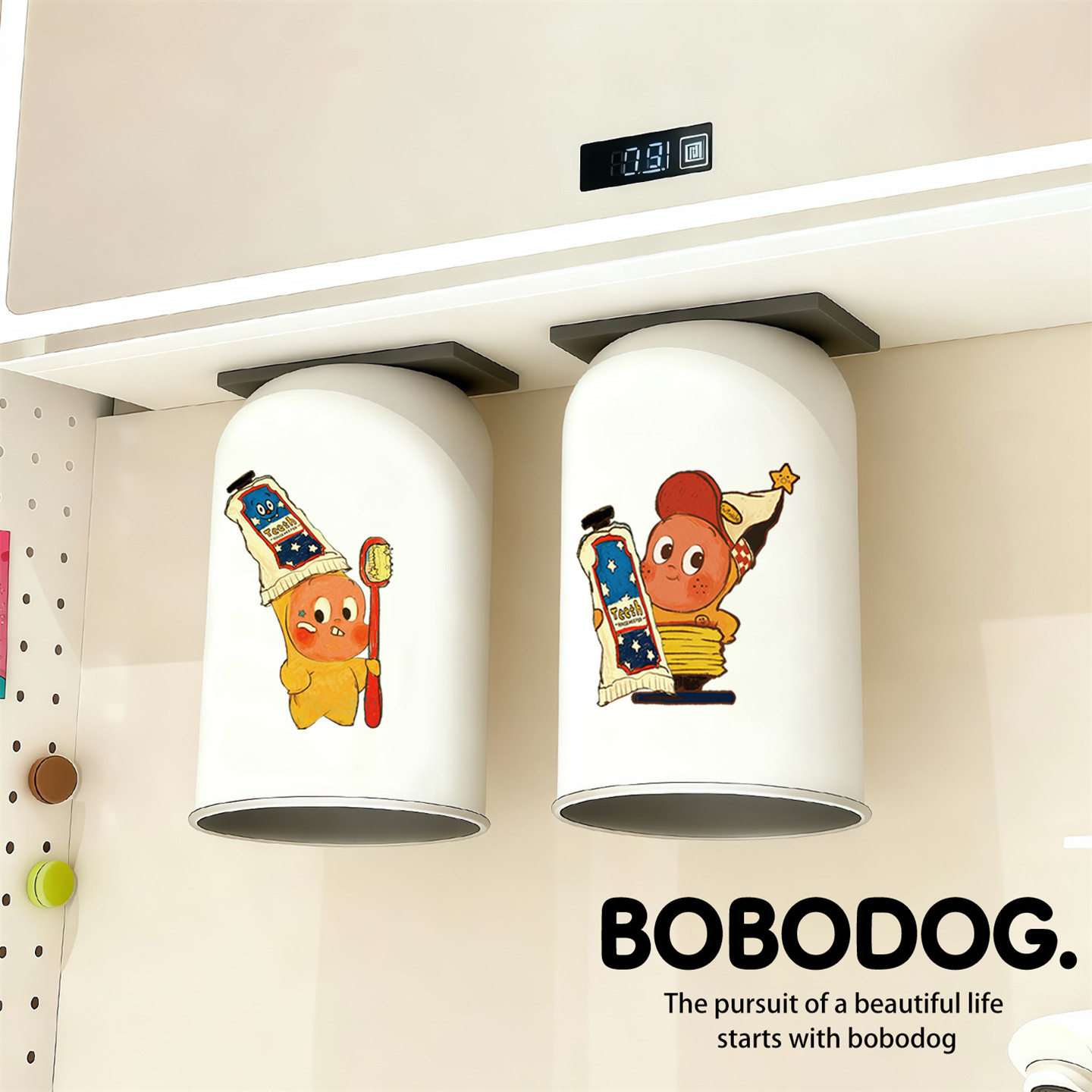 镜柜下磁吸式牙刷漱口杯子置物架不锈钢壁挂式刷牙杯洗漱杯子倒挂,家庭/个人清洁工具,牙刷架/牙具座,淘宝优惠券,粉丝福利购,淘宝优惠卷