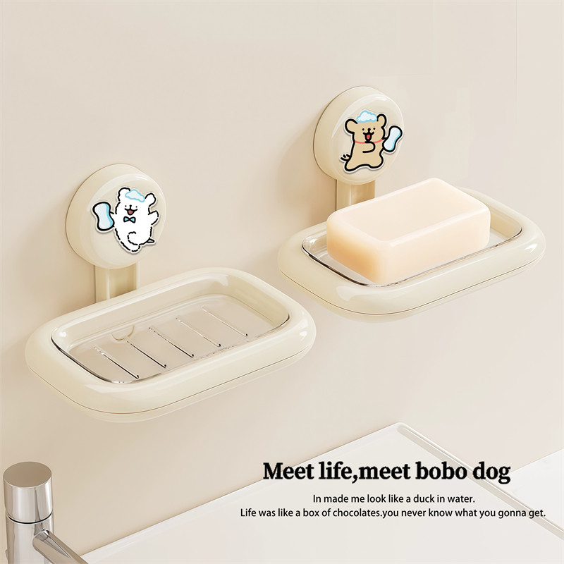 【线条小狗】吸盘肥皂架