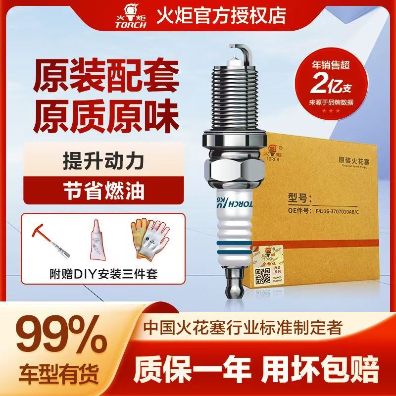 奇瑞瑞虎5瑞虎7瑞虎8艾瑞泽5艾瑞泽7 GX 8火炬OE208铱铂金火花塞