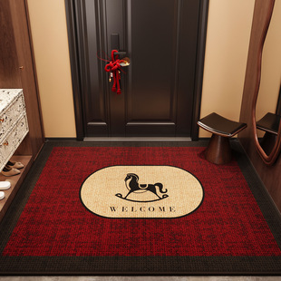 马年入户门地垫红色新年乔迁门垫防滑脚垫子喜庆进门地毯2026新款