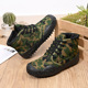 解放鞋 迷彩男加绒加厚橡胶底耐磨防滑帆布工地工作结实耐穿劳保鞋