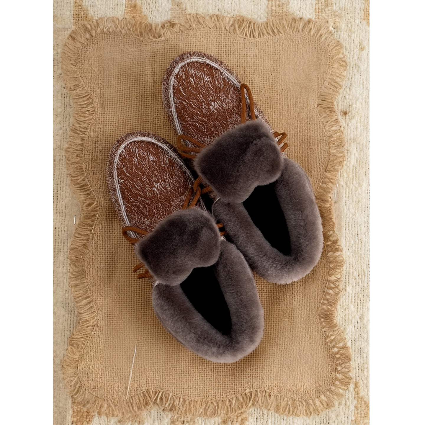 羊皮毛一体磨毛雪花牛翻皮雪地靴