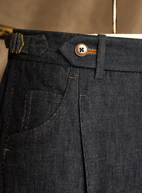 FABRIC SHOP “冈山牛仔” 手工 日本丹宁面料西裤 牛仔裤  现货