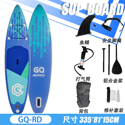 新款冲浪板充气桨板水上海上道具钓鱼漂流板游泳划水板站立式成人