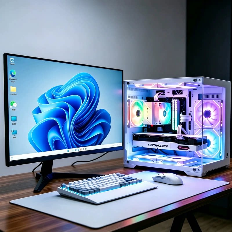 i7 i9级RTX4060游戏电脑台式机台式主机电竞办公家用吃鸡直播迷你