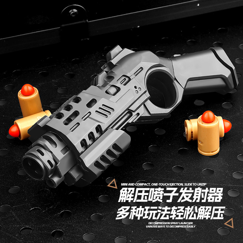泰真解压喷子发射器指尖陀螺edc把玩道具模型男孩 儿童软弹玩具枪图片