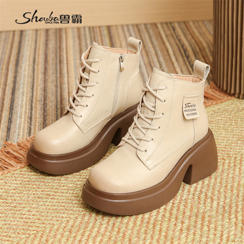 兽霸冬季马丁靴女靴加绒