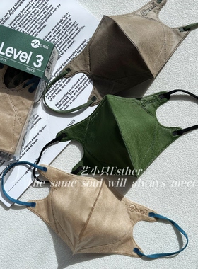 香港medeis3d立体纯色口罩一次时尚高级颜值质感显白透气脸小潮款