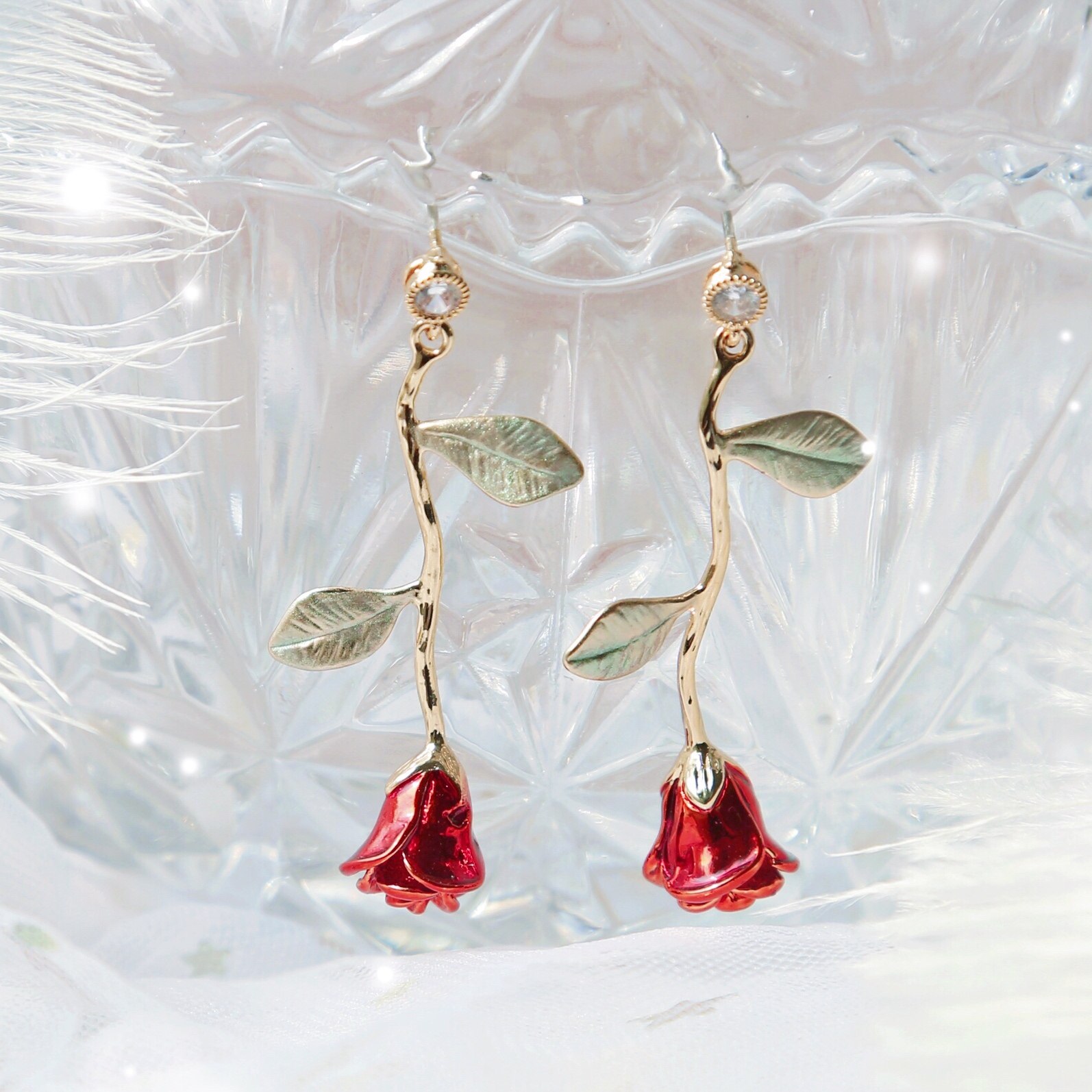 SU苏家 小王子的玫瑰 少女心ins日系耳环复古超仙森系耳钉耳夹,饰品/流行首饰/时尚饰品新,耳钉,淘宝优惠券,粉丝福利购,淘宝优惠卷