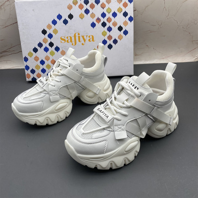 35码Safiya索菲娅撤柜处理真皮女鞋系带防滑平底圆头时尚休闲单鞋