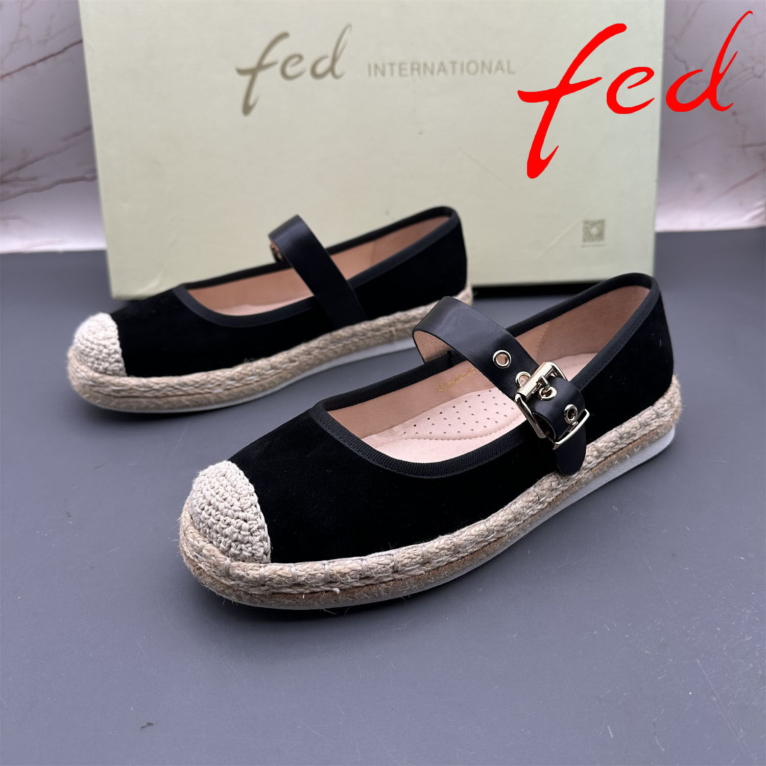 37码fed/艾芙伊迪撤柜断码羊皮女鞋扣带浅口拼色圆头玛丽珍单鞋,女鞋,玛丽珍鞋,淘宝优惠券,粉丝福利购,淘宝优惠卷