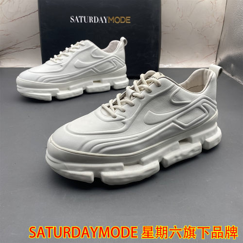 正品SATURDAYMODE断码撤柜牛皮女鞋圆头平跟深口系带时尚休闲单鞋