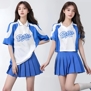 学生拉拉队演出服学校运动会健美操啦啦操团体舞蹈表演服装 新款