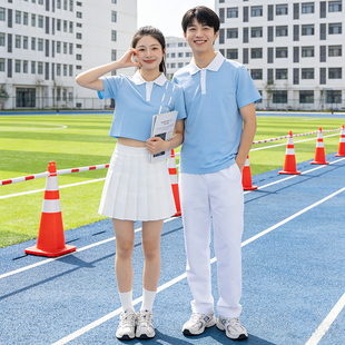 啦啦操运动会团体表演服学生爵士舞健美操舞蹈服夏季女团同款套装