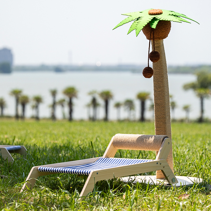 抓板猫窝莱利猫实木剑麻猫抓柱