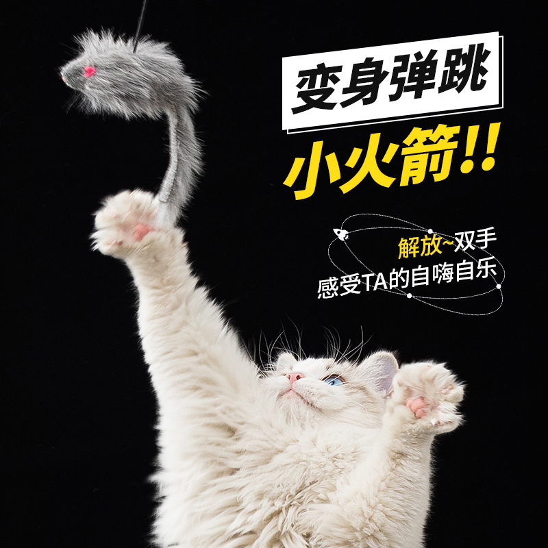 网红挂门小老鼠自动逗猫一整天