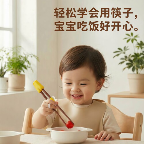 宝宝学筷神器一用就会自主吃饭啦
