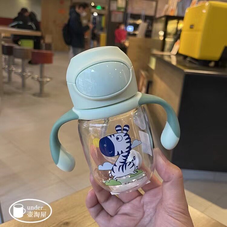 小比咔 TMY-4433 婴幼儿童吸管双耳学饮杯 防漏防摔手柄水杯水壶