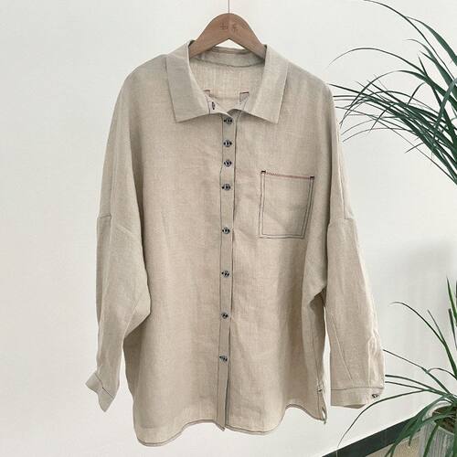 纯色长袖翻领舒适防晒批发衫通勤