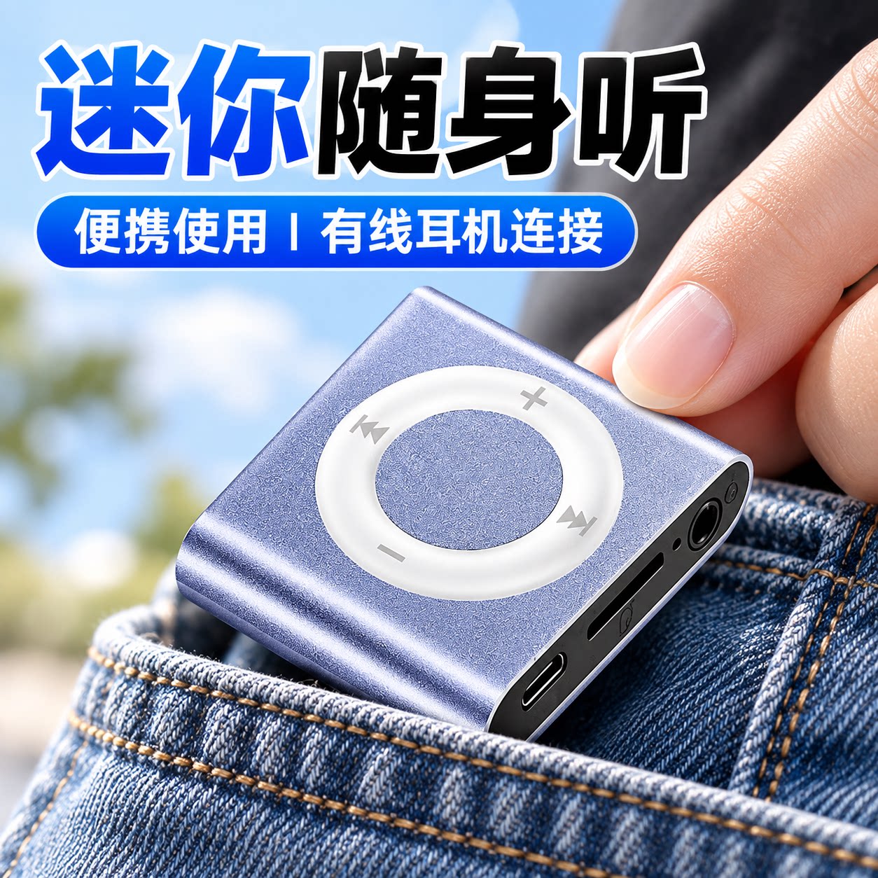 MP3听歌专用外放mp3喇叭带喇叭便携式学生金属听力MP3