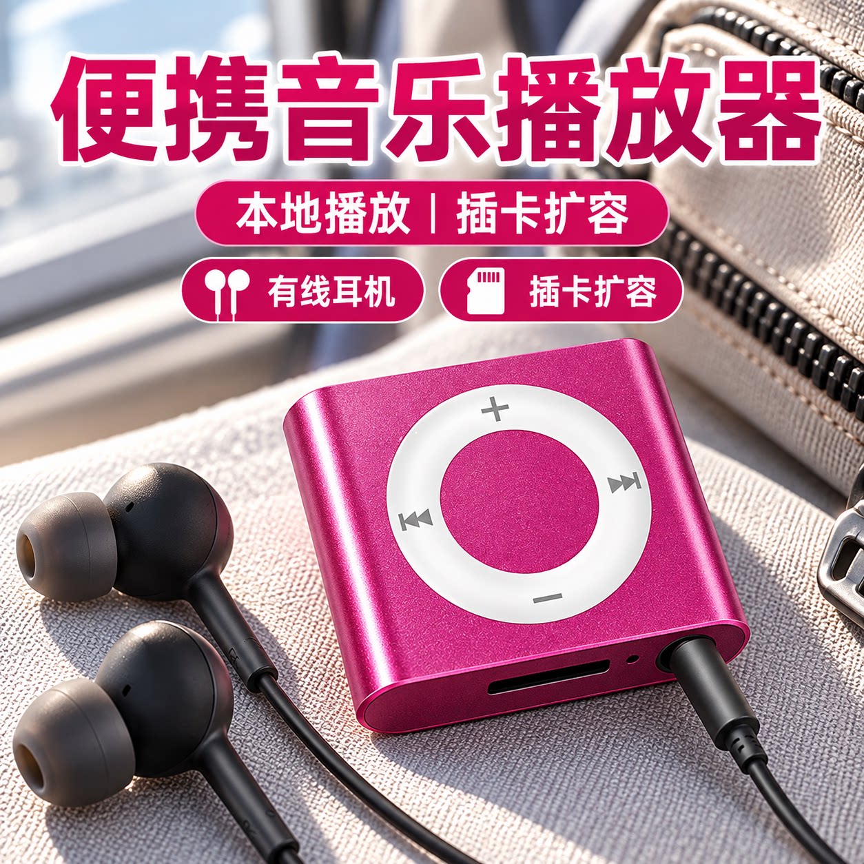 MP3听歌专用带喇叭新款听歌小巧外放迷你mp3音乐超薄金属