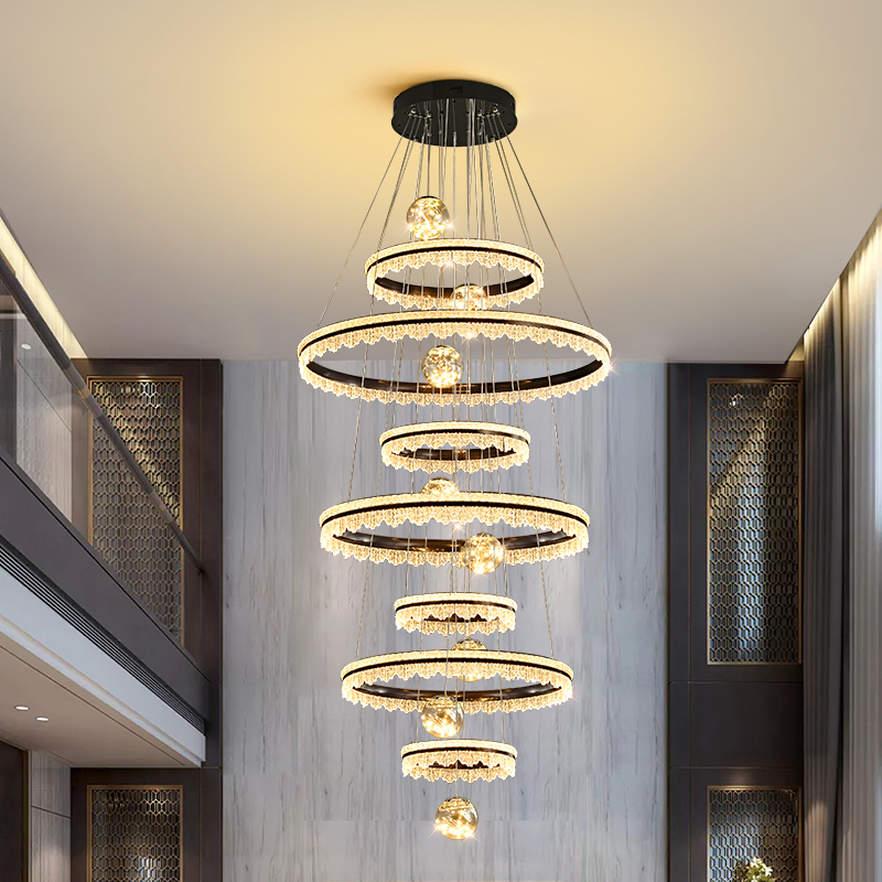 别墅复式楼挑空客厅吊灯2025新款