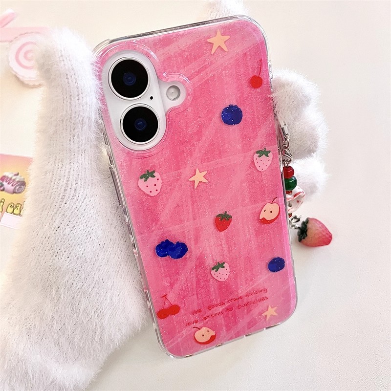 可爱水果ins少女涂鸦苹果手机壳