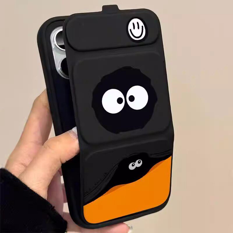 黑煤球探翻盖磁吸苹果壳