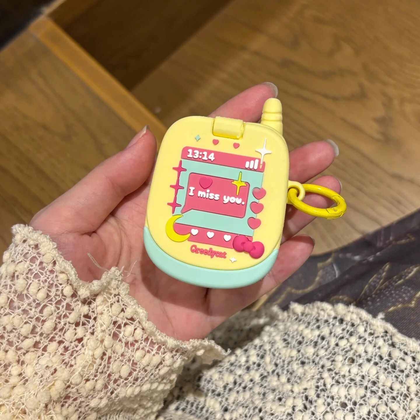 IMissYou黄色翻盖镜子手机适用于AirPods/spro4耳机套苹果AirPods Pro二代保护套AirPods3软壳无线蓝牙保护套